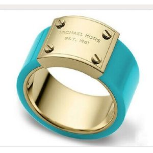 Michael Kors logo plaque ring